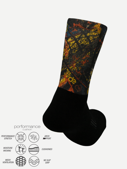 desocks Printed Performance Running Κάλτσες Graffiti D
