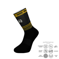 Desocks κάλτσες τρεξίματος με εργονομικό σχεδιασμό και εκτύπωση κατσίκας, ιδανικές για trail running και καθημερινή άνεση.