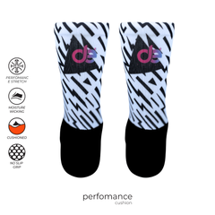 Sports socks for running with Shockwave print