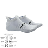 Αθλητικές κοφτές κάλτσες για τρέξιμο με προστασία αχίλλειου Λευκό