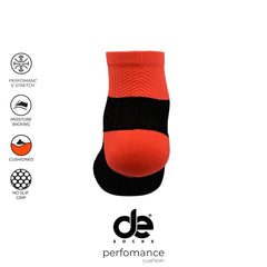 Short crew running socks lime
