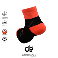 Short crew running socks lime