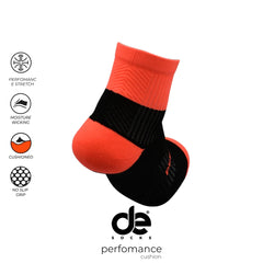 Short crew running socks lime