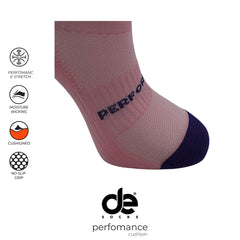 Short crew running socks lime
