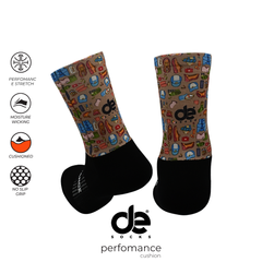 Αθλητικές κάλτσες για τρέξιμο με εκτύπωση Adventure Trail Socks