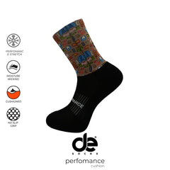 Αθλητικές κάλτσες για τρέξιμο με εκτύπωση Adventure Trail Socks