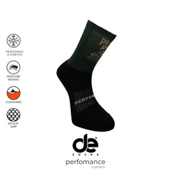 Sports socks for running with blue ridge print