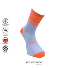 Αθλητικές κάλτσες για τρέξιμο Δρόμο & Trail White–Orange