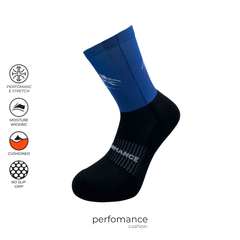 Sports socks for running with blue ridge print