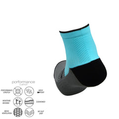 Αθλητικές κάλτσες για τρέξιμο ημίκοντες StrideRoad Γαλάζιο - Γκρί