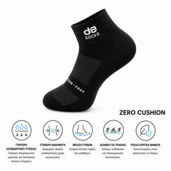 Αθλητικές κάλτσες για τρέξιμο & τριάθλο desocks ThinFast Black