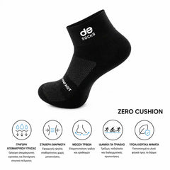 Αθλητικές κάλτσες για τρέξιμο & τριάθλο desocks ThinFast Black