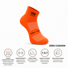 Αθλητικές κάλτσες για τρέξιμο & τριάθλο desocks ThinFast Orange