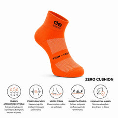 Αθλητικές κάλτσες για τρέξιμο & τριάθλο desocks ThinFast Orange