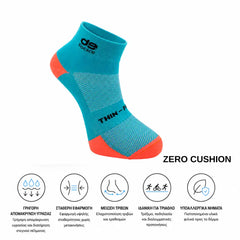 Κάλτσες για τρέξιμο και τρίαθλο – ThinFast Turquoise Orange