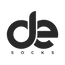 de socks logo on teal background, minimalist design for athletic sock brand