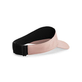 Καπέλο τρεξίματος visor unisex σε ροζ χρώμα με μαύρο ρυθμιζόμενο λουράκι. Ιδανικό για padel, tennis και UV προστασία σε outdoor δραστηριότητες.