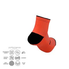 Short crew running socks lime