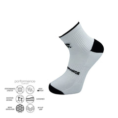 Short crew running socks lime
