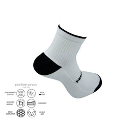 Short crew running socks lime