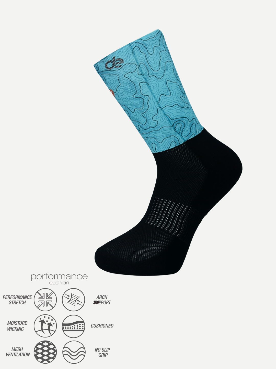 desocks Printed Performance Running Κάλτσες Maps B/B