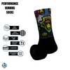 desocks Αθλητική κάλτσα Printed Performance Running Geometric