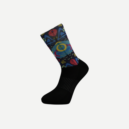 Κάλτσα Ποδηλασίας  Mid Socks Colorful Geometric