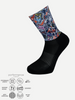 Bob printed performance running socks crew