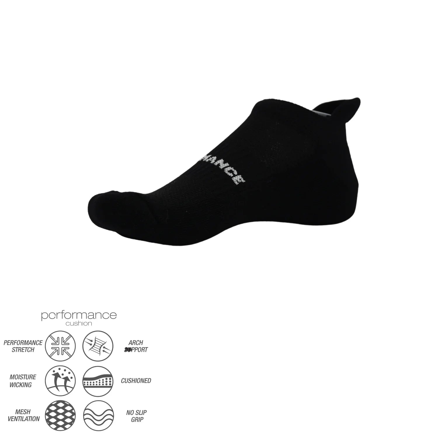 Κοντές κάλτσες τρεξίματος performance με cushioned στήριξη και arch support. Κατάλληλες για δρομείς που αναζητούν σταθερότητα και άνεση.