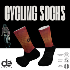 Grip printed cycling socks