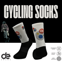 Cycling socks with Concentric circles print