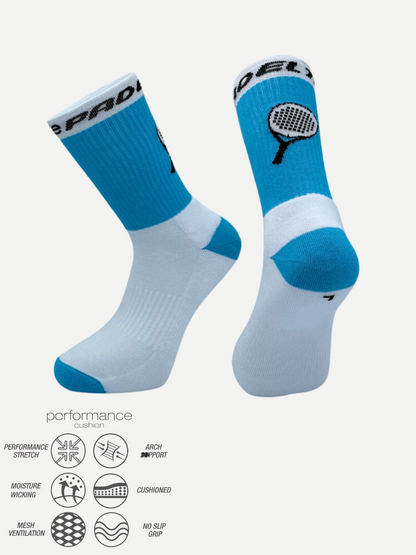 desocks Κάλτσες Padel Crew Stability Blue/White