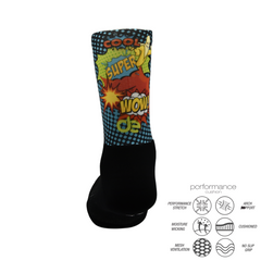 Dynamic Rain Colors Printed Crew Running Socks