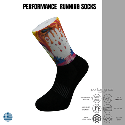 desocks Printed Performance Running Κάλτσες Colorful