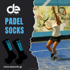desocks Κάλτσες Padel Crew Black / Blue Stability