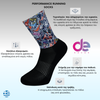 Bob printed performance running socks crew