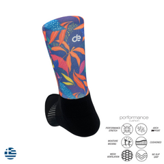 Flowers Printed Crew Running Socks