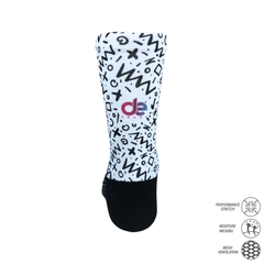 Cycling socks with geometric print