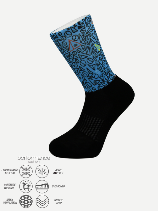 desocks Κάλτσες Performance  Crew Stability Printed Colorfull  B
