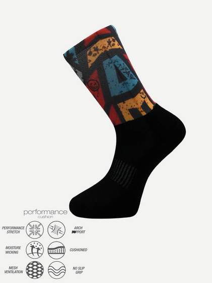 desocks Printed Performance Running Κάλτσες Graffiti