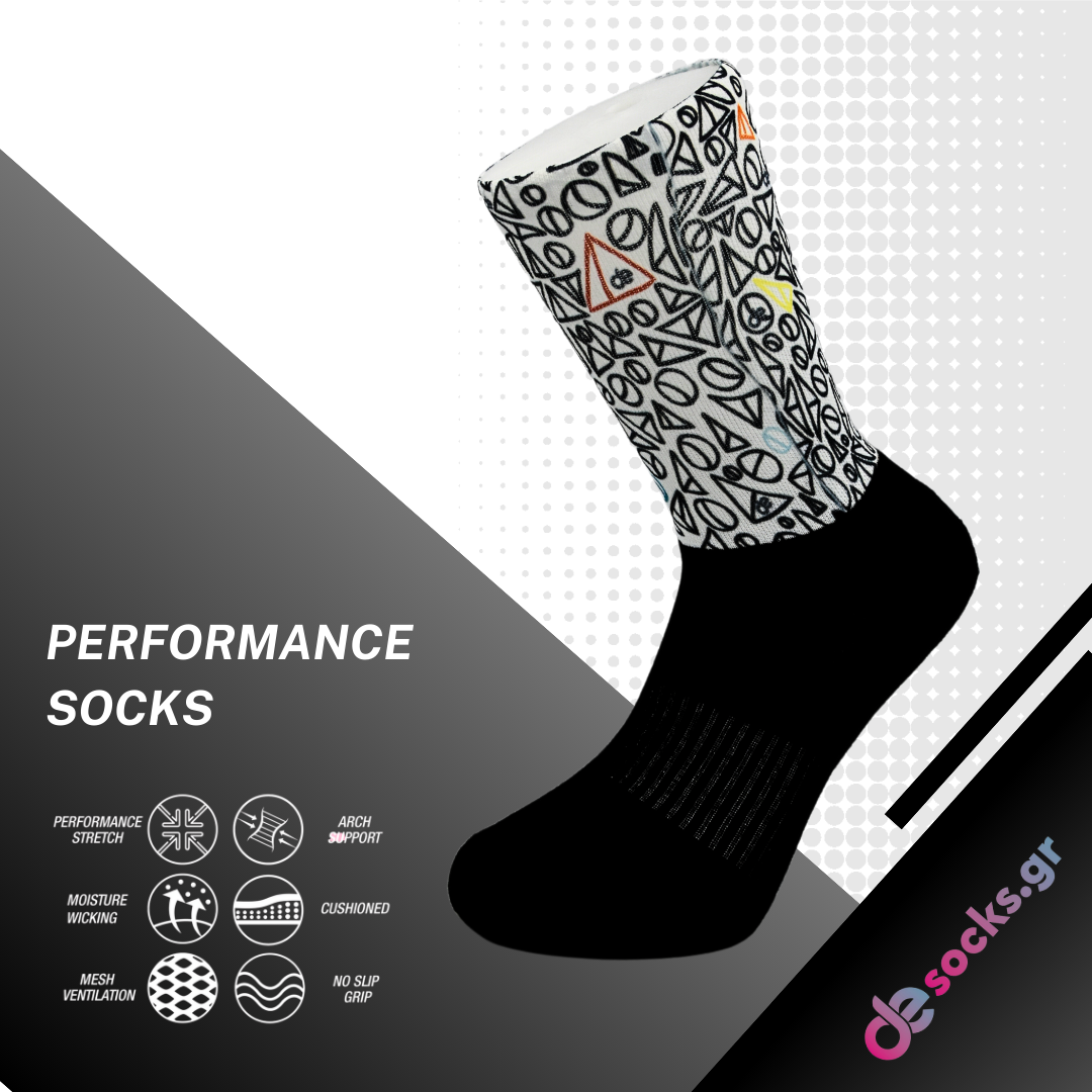 desocks Κάλτσες Performance  Crew Stability Printed Colorfull