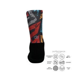 Free Design Printed Crew Running Socks