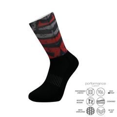 Free Design Printed Crew Running Socks