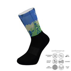 Rainbow Printed Crew Running Socks