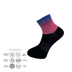 Dynamic Rain Colors Printed Crew Running Socks