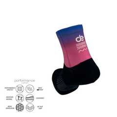 Dynamic Rain Colors Printed Crew Running Socks