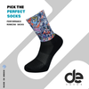 Bob printed performance running socks crew