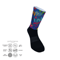 Κάλτσες Τένις & Padel Pro Grip Socks Printed Crazy