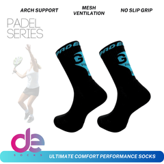 Κάλτσες Τένις & Padel Pro Grip Socks Printed Go Padel Black