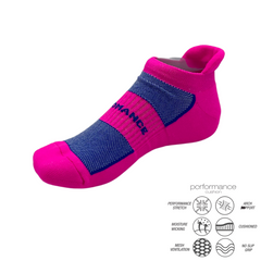 Κάλτσες τρεξίματος κοντές lime performance ankle socks